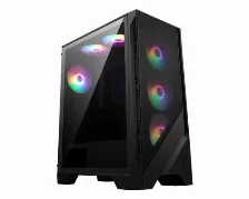Gabinete Msi Mag Forge 120a Airflow, Atx, Ventana Cristal, 6x Ventiladores , Midi Tower, Negro